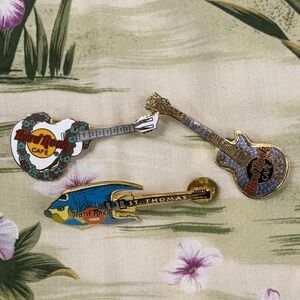 Hard Rock Cafe Guitar and Fish Pins